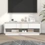 Mueble de TV de madera maciza de pino blanco 110,5x34x40 cm de vidaXL, Muebles TV - Ref: Foro24-813845, Precio: 74,78 €, Desc...