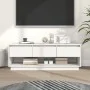 Solid white pine wood TV cabinet 110.5x34x40 cm by vidaXL, TV Furniture - Ref: Foro24-813845, Price: 73,94 €, Discount: %