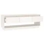 Solid white pine wood TV cabinet 110.5x34x40 cm by vidaXL, TV Furniture - Ref: Foro24-813845, Price: 73,94 €, Discount: %