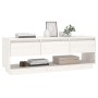 Mueble de TV de madera maciza de pino blanco 110,5x34x40 cm de vidaXL, Muebles TV - Ref: Foro24-813845, Precio: 74,78 €, Desc...