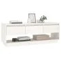 Solid white pine wood TV cabinet 110.5x34x40 cm by vidaXL, TV Furniture - Ref: Foro24-813845, Price: 73,94 €, Discount: %
