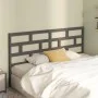 Cabecero de cama madera maciza de pino gris 206x4x100 cm de vidaXL, Cabeceros y pies de cama - Ref: Foro24-814216, Precio: 55...