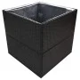 Black synthetic rattan planter 80x80x80 cm by vidaXL, Pots and planters - Ref: Foro24-319173, Price: 119,41 €, Discount: %