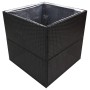 Jardinera de ratán sintético negra 80x80x80 cm de vidaXL, Maceteros y jardineras - Ref: Foro24-319173, Precio: 112,43 €, Desc...