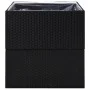 Black synthetic rattan planter 80x80x80 cm by vidaXL, Pots and planters - Ref: Foro24-319173, Price: 119,41 €, Discount: %