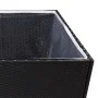 Black synthetic rattan planter 80x80x80 cm by vidaXL, Pots and planters - Ref: Foro24-319173, Price: 119,41 €, Discount: %
