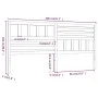 Cabecero de cama madera maciza de pino gris 206x4x100 cm de vidaXL, Cabeceros y pies de cama - Ref: Foro24-814166, Precio: 54...