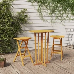 3-teiliges Klappbar-Set aus massivem Teakholz von vidaXL, Gartensets - Ref: Foro24-3100777, Preis: 353,08 €, Rabatt: %