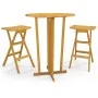 3-piece folding bar set solid teak wood by vidaXL, Garden sets - Ref: Foro24-3100777, Price: 354,28 €, Discount: %