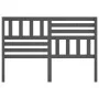 Solid gray pine wood bed headboard 146x4x100 cm by vidaXL, Headboards and footboards - Ref: Foro24-814146, Price: 55,51 €, Di...