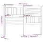 Solid gray pine wood bed headboard 146x4x100 cm by vidaXL, Headboards and footboards - Ref: Foro24-814146, Price: 55,51 €, Di...