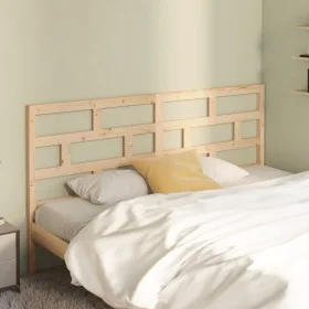 Solid pine wood bed headboard 206x4x100 cm by vidaXL, Headboards and footboards - Ref: Foro24-814214, Price: 40,39 €, Discoun...