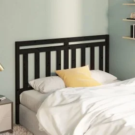 Solid black pine wood bed headboard 146x4x100 cm by vidaXL, Headboards and footboards - Ref: Foro24-814098, Price: 37,27 €, D...