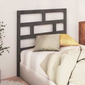 Cabecero de cama madera maciza de pino gris 96x4x100 cm