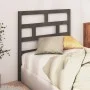 Bettkopfteil aus massivem grauem Kiefernholz, 96 x 4 x 100 cm von vidaXL, Kopf- und Fußteile - Ref: Foro24-814176, Preis: 34,...