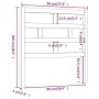 Bettkopfteil aus massivem grauem Kiefernholz, 96 x 4 x 100 cm von vidaXL, Kopf- und Fußteile - Ref: Foro24-814176, Preis: 34,...