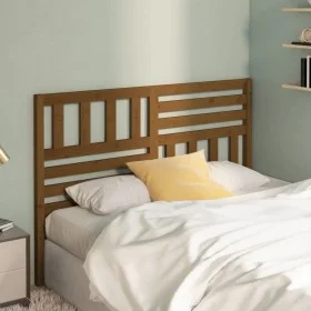 Honey brown solid pine wood bed headboard 156x4x100 cm by vidaXL, Headboards and footboards - Ref: Foro24-814152, Price: 57,0...