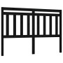 Cabecero de cama madera maciza de pino negro 126x4x100 cm de vidaXL, Cabeceros y pies de cama - Ref: Foro24-814088, Precio: 2...