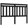 Cabecero de cama madera maciza de pino negro 126x4x100 cm de vidaXL, Cabeceros y pies de cama - Ref: Foro24-814088, Precio: 2...