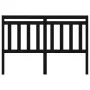 Cabecero de cama madera maciza de pino negro 126x4x100 cm de vidaXL, Cabeceros y pies de cama - Ref: Foro24-814088, Precio: 2...
