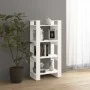 Weißes Massivholzregal/Raumteiler 60x35x125 cm von vidaXL, Bücherregale und Regale - Ref: Foro24-813885, Preis: 52,93 €, Raba...