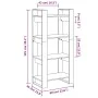 Weißes Massivholzregal/Raumteiler 60x35x125 cm von vidaXL, Bücherregale und Regale - Ref: Foro24-813885, Preis: 52,93 €, Raba...