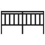 Solid black pine wood bed headboard 186x4x100 cm by vidaXL, Headboards and footboards - Ref: Foro24-814113, Price: 46,49 €, D...