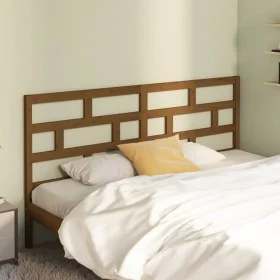 Honey brown solid pine wood bed headboard 206x4x100 cm by vidaXL, Headboards and footboards - Ref: Foro24-814217, Price: 55,9...
