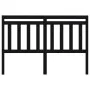 Solid black pine wood bed headboard 166x4x100 cm by vidaXL, Headboards and footboards - Ref: Foro24-814108, Price: 31,44 €, D...