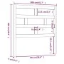 Honey brown solid pine wood bed headboard 106x4x100 cm by vidaXL, Headboards and footboards - Ref: Foro24-814182, Price: 36,1...