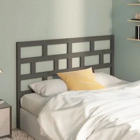 Solid gray pine wood bed headboard 156x4x100 cm by vidaXL, Headboards and footboards - Ref: Foro24-814201, Price: 47,06 €, Di...