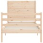 Estructura de cama con cabecero madera maciza 100x200 cm de vidaXL, Camas y somieres - Ref: Foro24-3194626, Precio: 123,75 €,...