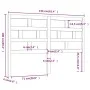 Cabecero de cama madera maciza de pino gris 156x4x100 cm de vidaXL, Cabeceros y pies de cama - Ref: Foro24-814201, Precio: 47...