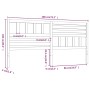 Honey brown solid pine wood bed headboard 186x4x100 cm by vidaXL, Headboards and footboards - Ref: Foro24-814162, Price: 71,1...