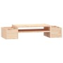 Solid pine wood monitor stand 70x27.5x15 cm by vidaXL, Computer bases and risers - Ref: Foro24-813964, Price: 31,17 €, Discou...