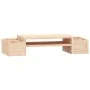 Solid pine wood monitor stand 70x27.5x15 cm by vidaXL, Computer bases and risers - Ref: Foro24-813964, Price: 30,72 €, Discou...