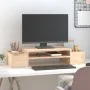 Solid pine wood monitor stand 70x27.5x15 cm by vidaXL, Computer bases and risers - Ref: Foro24-813964, Price: 30,72 €, Discou...