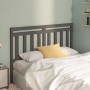 Solid gray pine wood bed headboard 146x4x100 cm by vidaXL, Headboards and footboards - Ref: Foro24-814096, Price: 30,07 €, Di...