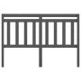 Solid gray pine wood bed headboard 146x4x100 cm by vidaXL, Headboards and footboards - Ref: Foro24-814096, Price: 30,07 €, Di...