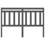 Solid gray pine wood bed headboard 146x4x100 cm by vidaXL, Headboards and footboards - Ref: Foro24-814096, Price: 30,07 €, Di...