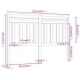 Solid gray pine wood bed headboard 146x4x100 cm by vidaXL, Headboards and footboards - Ref: Foro24-814096, Price: 30,07 €, Di...