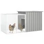 Gray galvanized steel chicken cage 200x91x100 cm by vidaXL, Cages and habitats for small animals - Ref: Foro24-171546, Price:...