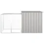 Gray galvanized steel chicken cage 200x91x100 cm by vidaXL, Cages and habitats for small animals - Ref: Foro24-171546, Price:...