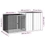 Gray galvanized steel chicken cage 200x91x100 cm by vidaXL, Cages and habitats for small animals - Ref: Foro24-171546, Price:...