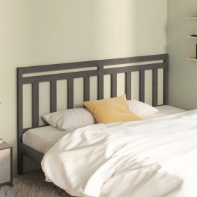 Solid gray pine wood bed headboard 186x4x100 cm by vidaXL, Headboards and footboards - Ref: Foro24-814111, Price: 48,51 €, Di...