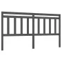 Cabecero de cama madera maciza de pino gris 186x4x100 cm de vidaXL, Cabeceros y pies de cama - Ref: Foro24-814111, Precio: 47...