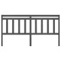 Cabecero de cama madera maciza de pino gris 186x4x100 cm de vidaXL, Cabeceros y pies de cama - Ref: Foro24-814111, Precio: 47...