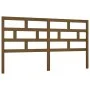 Cabecero de cama madera maciza de pino marrón miel 186x4x100 cm de vidaXL, Cabeceros y pies de cama - Ref: Foro24-814212, Pre...