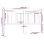 Bettkopfteil aus massivem grauem Kiefernholz, 186 x 4 x 100 cm von vidaXL, Kopf- und Fußteile - Ref: Foro24-814111, Preis: 48...