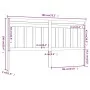 Cabecero de cama madera maciza de pino gris 186x4x100 cm de vidaXL, Cabeceros y pies de cama - Ref: Foro24-814111, Precio: 47...